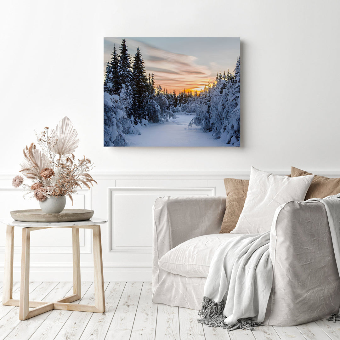 The Sunset In Winter | Diamond Painting