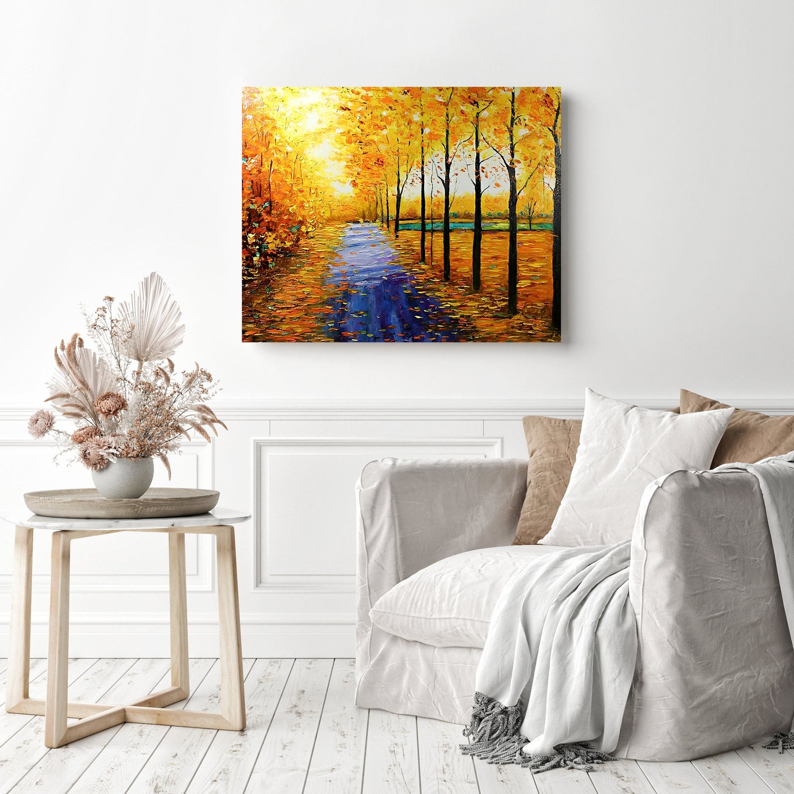 Autumn Walk | Diamond Painting Displayed as Home Decor