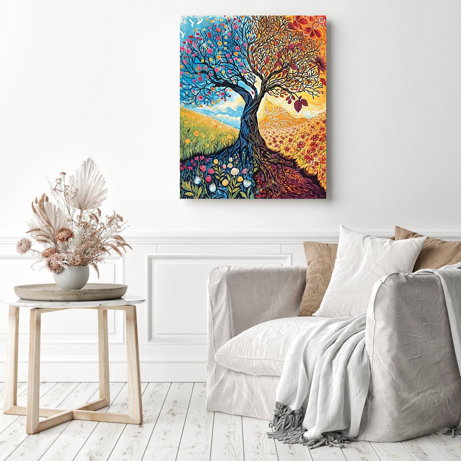 Seasons' Symphony | Diamond Painting Displayed as Home Decor