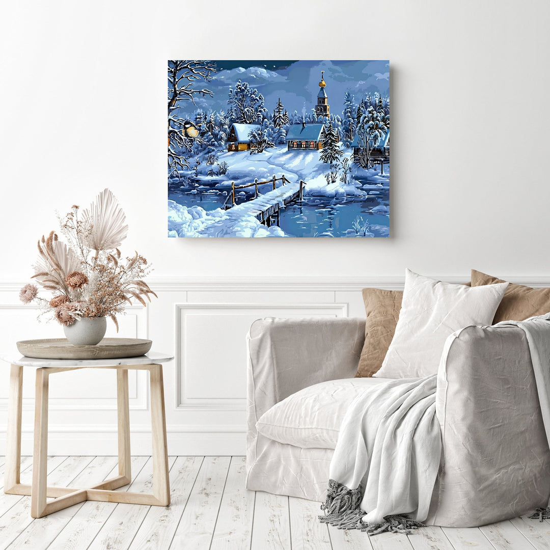 Winter in the Village | Diamond Painting