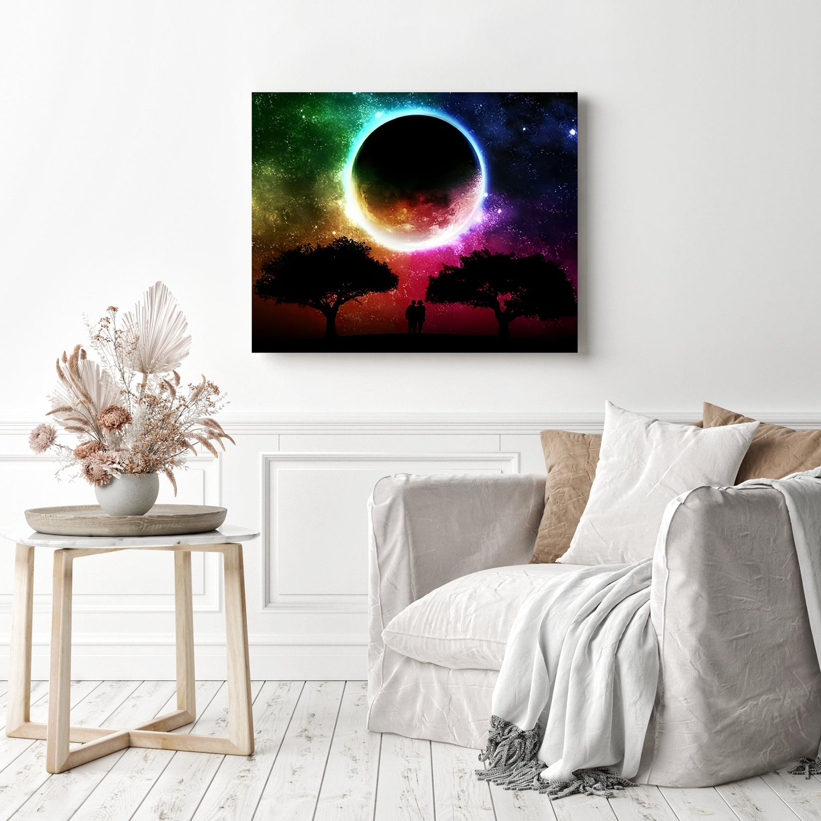 World's End Night Sky | Diamond Painting Displayed as Home Decor