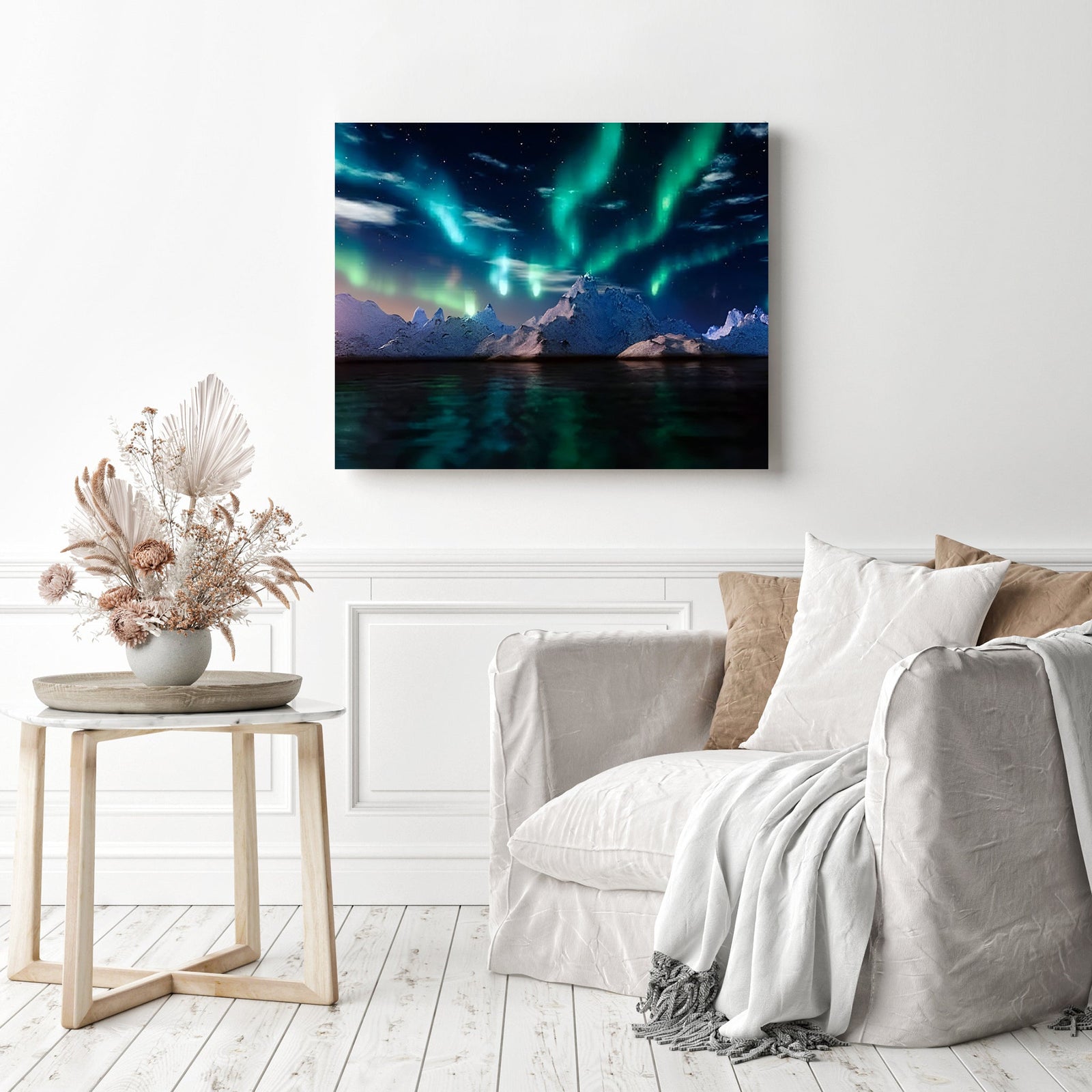 Northern Lights | Diamond Painting Displayed as Home Decor