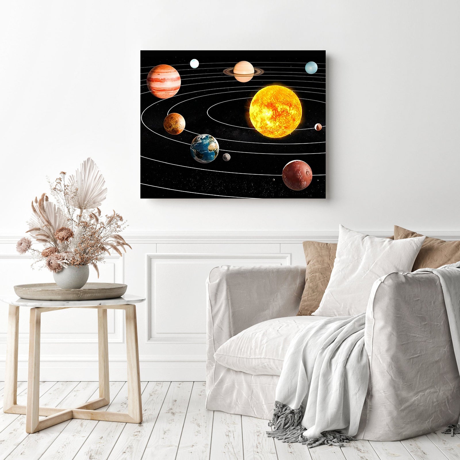 Solar System Galaxy | Diamond Painting Displayed as Home Decor