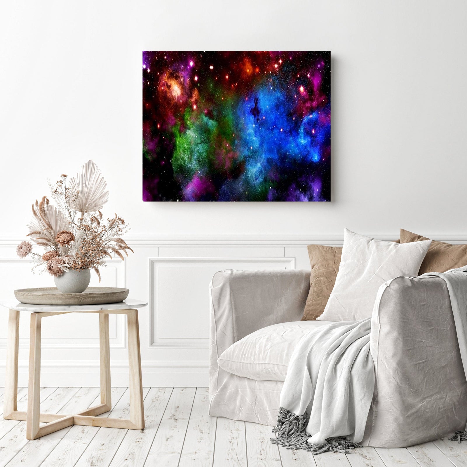 Beautiful Colorful Space | Diamond Painting Displayed as Home Decor