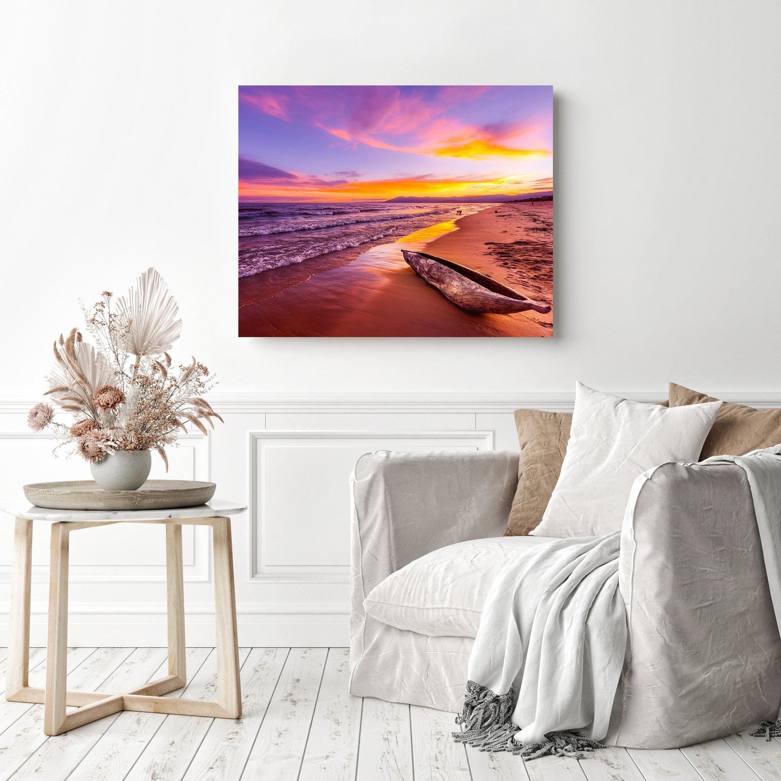 Lake Malawi Sunset | Diamond Painting Displayed as Home Decor