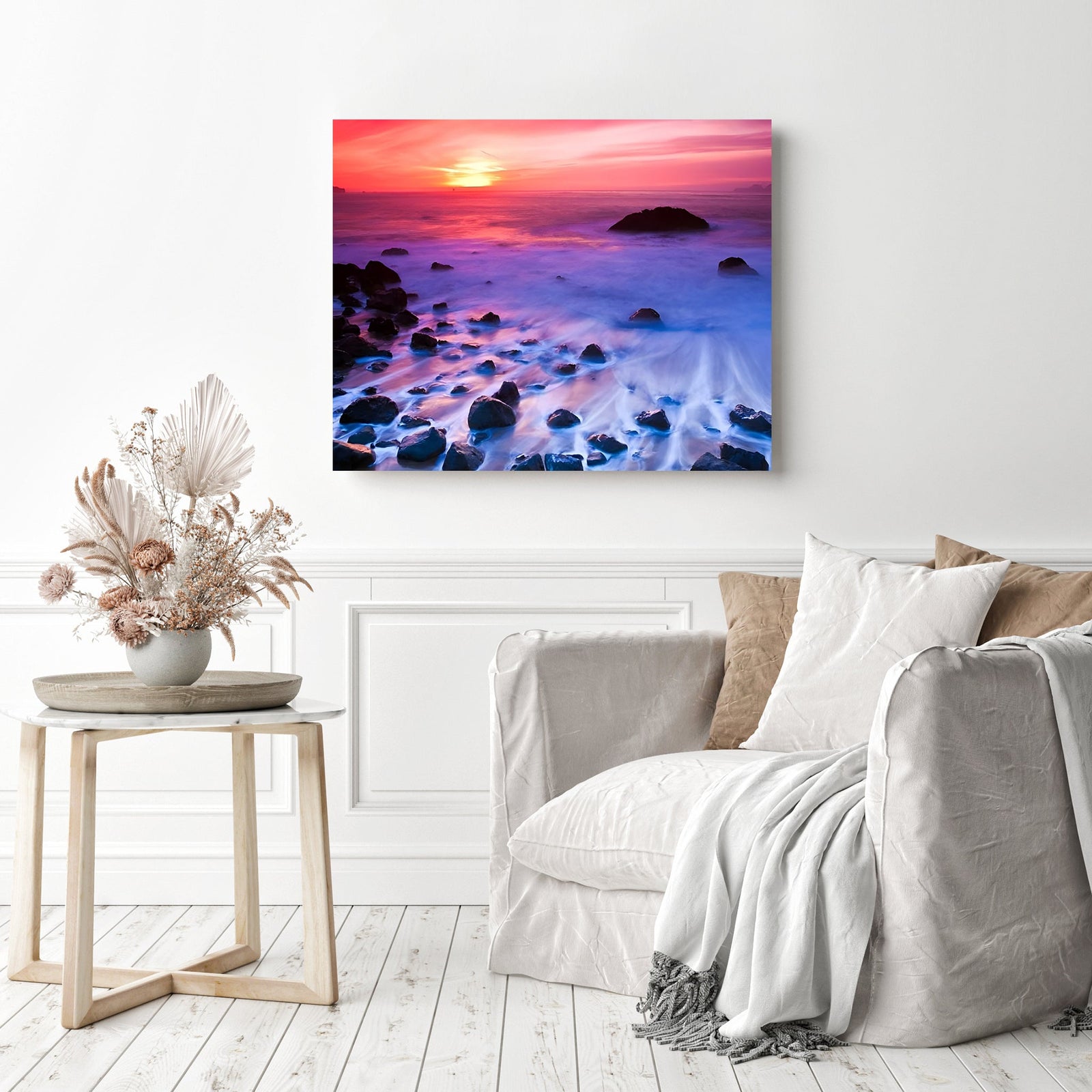 Marshall Beach | Diamond Painting Displayed as Home Decor