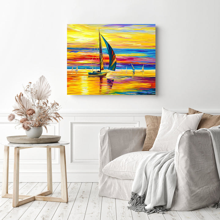 Bright Sailboat Sunset | Diamond Painting