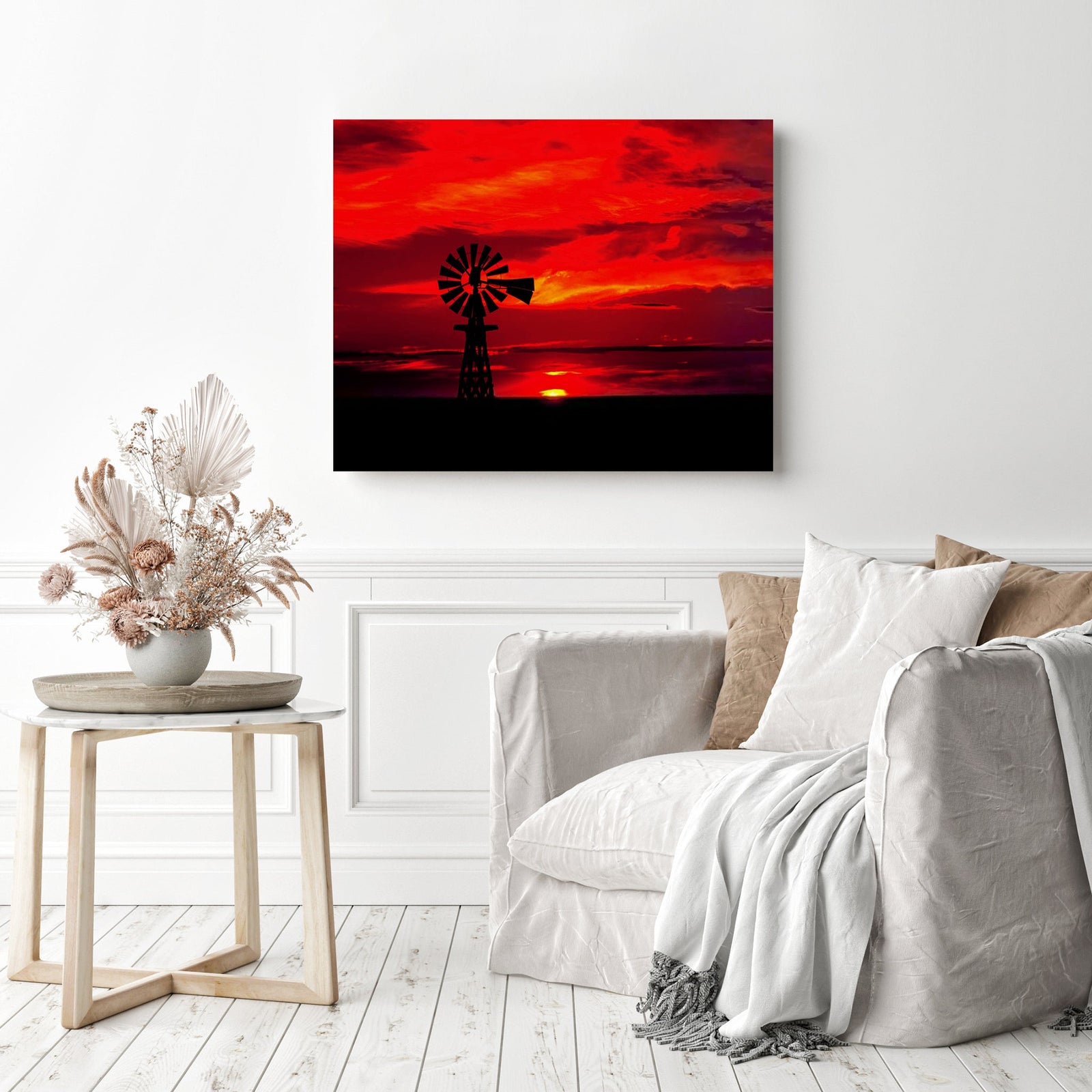 Western Silhouette | Diamond Painting Displayed as Home Decor