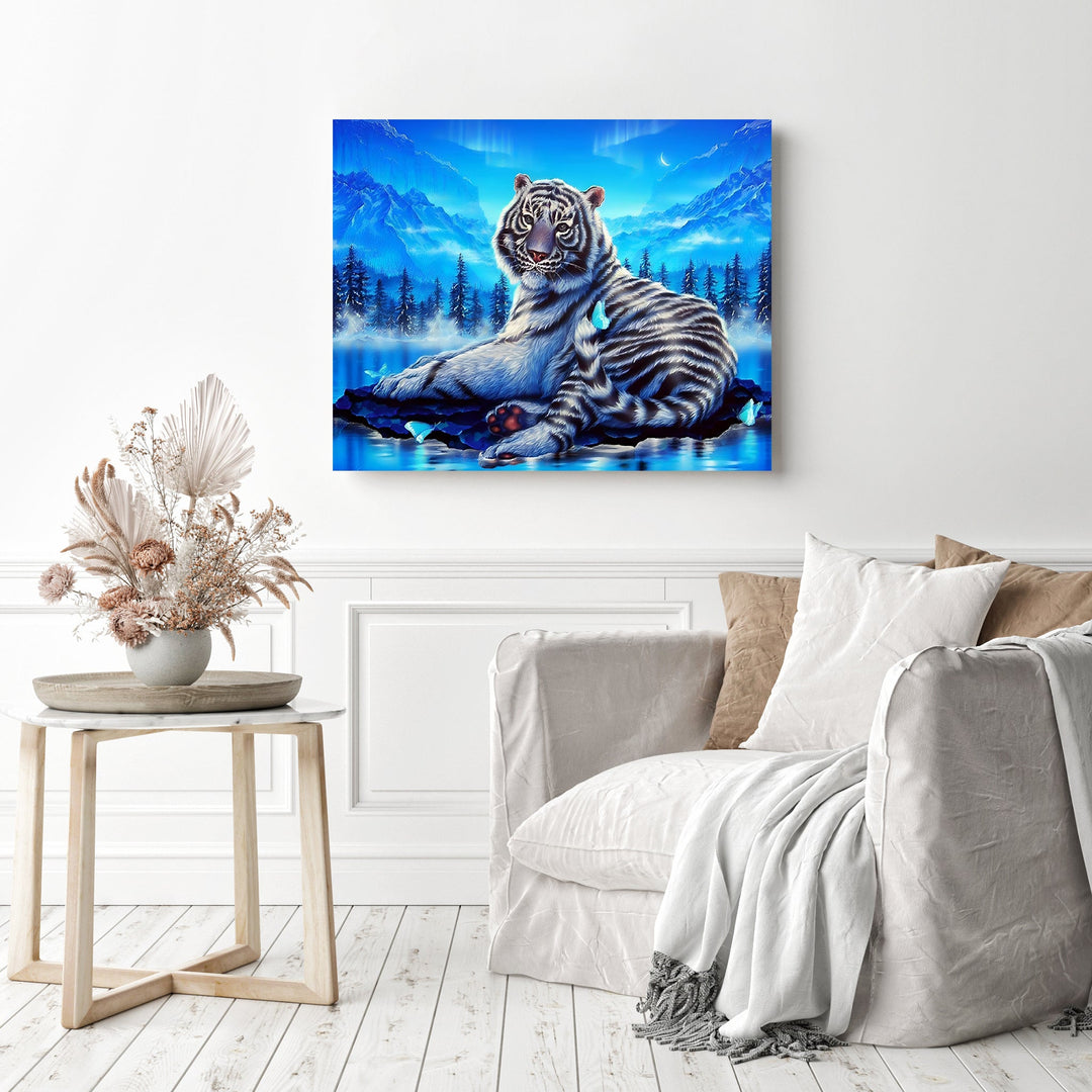 Aurora White Tiger | Diamond Painting