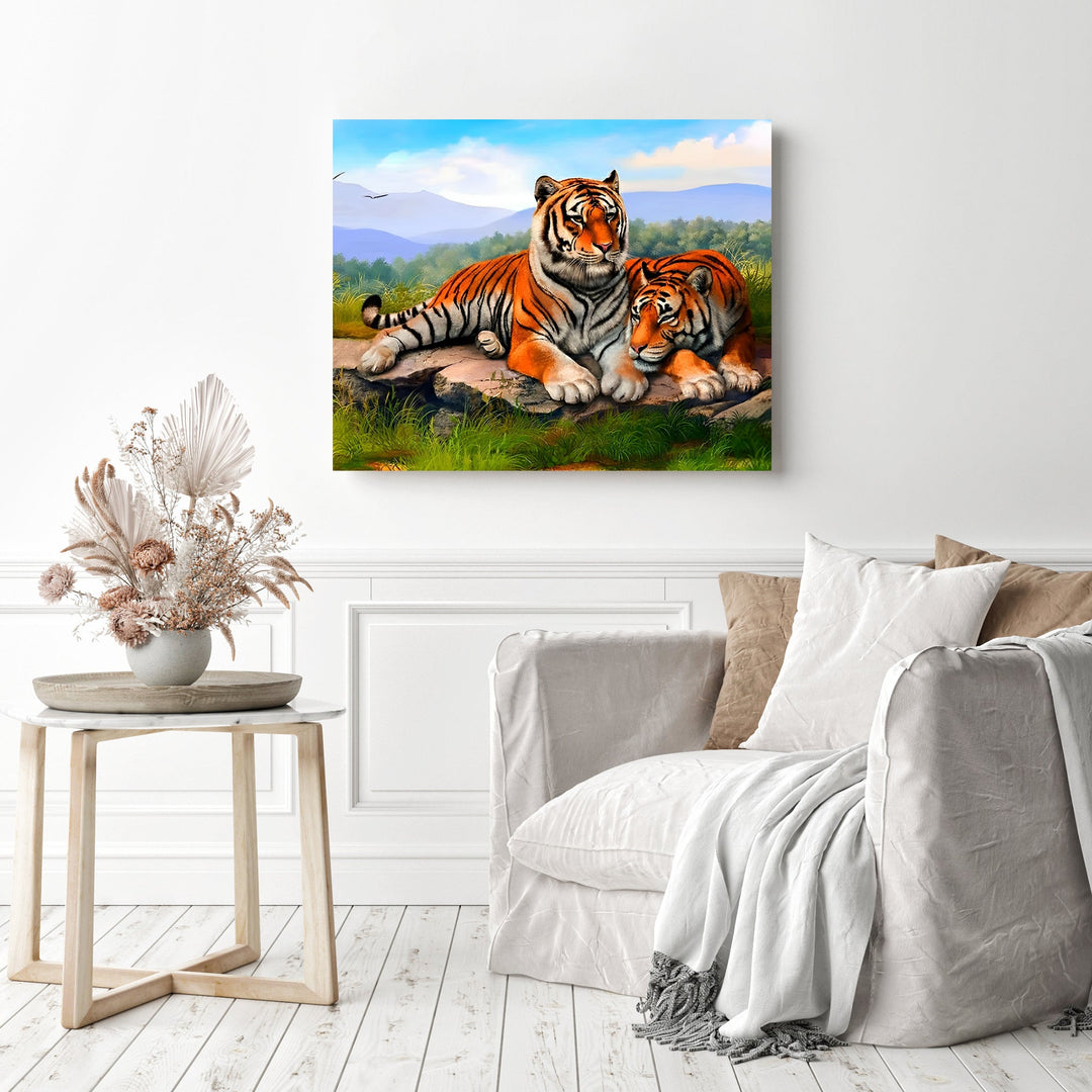 Two Tigers Relaxing | Diamond Painting