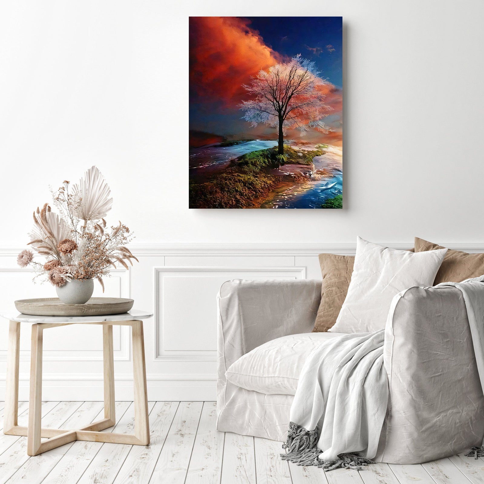 Earthly Perspective | Diamond Painting Displayed as Home Decor