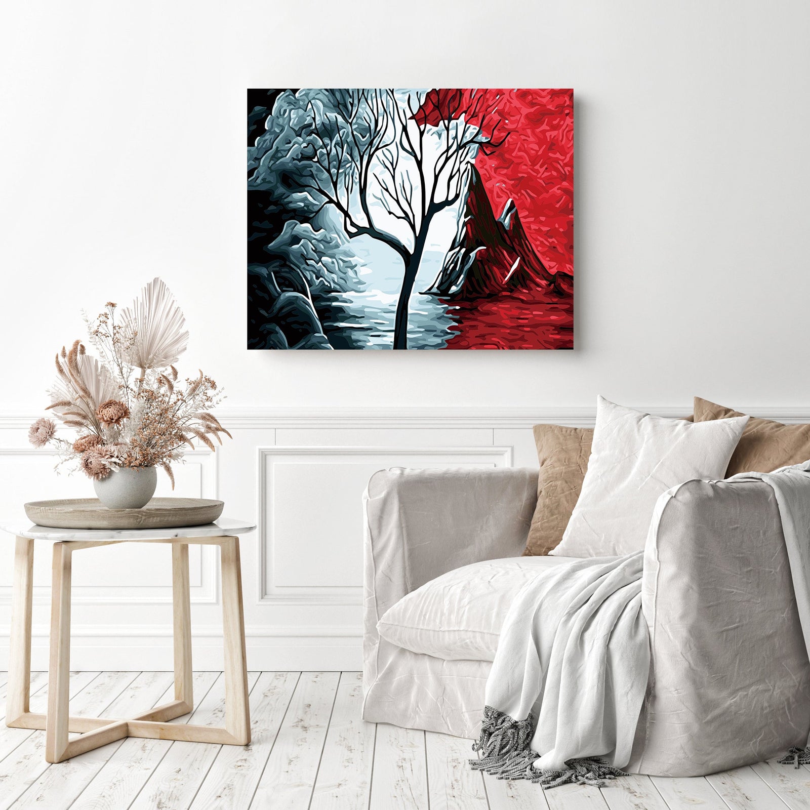 Turning Tree | Diamond Painting Displayed as Home Decor