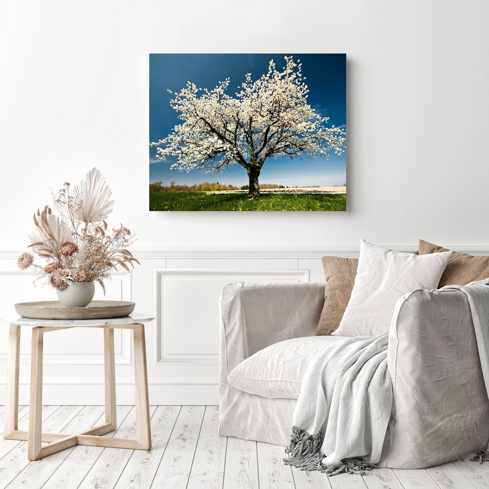 White Tree | Diamond Painting Displayed as Home Decor