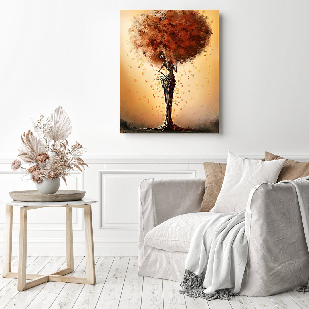 African Woman Abstract Tree | Diamond Painting