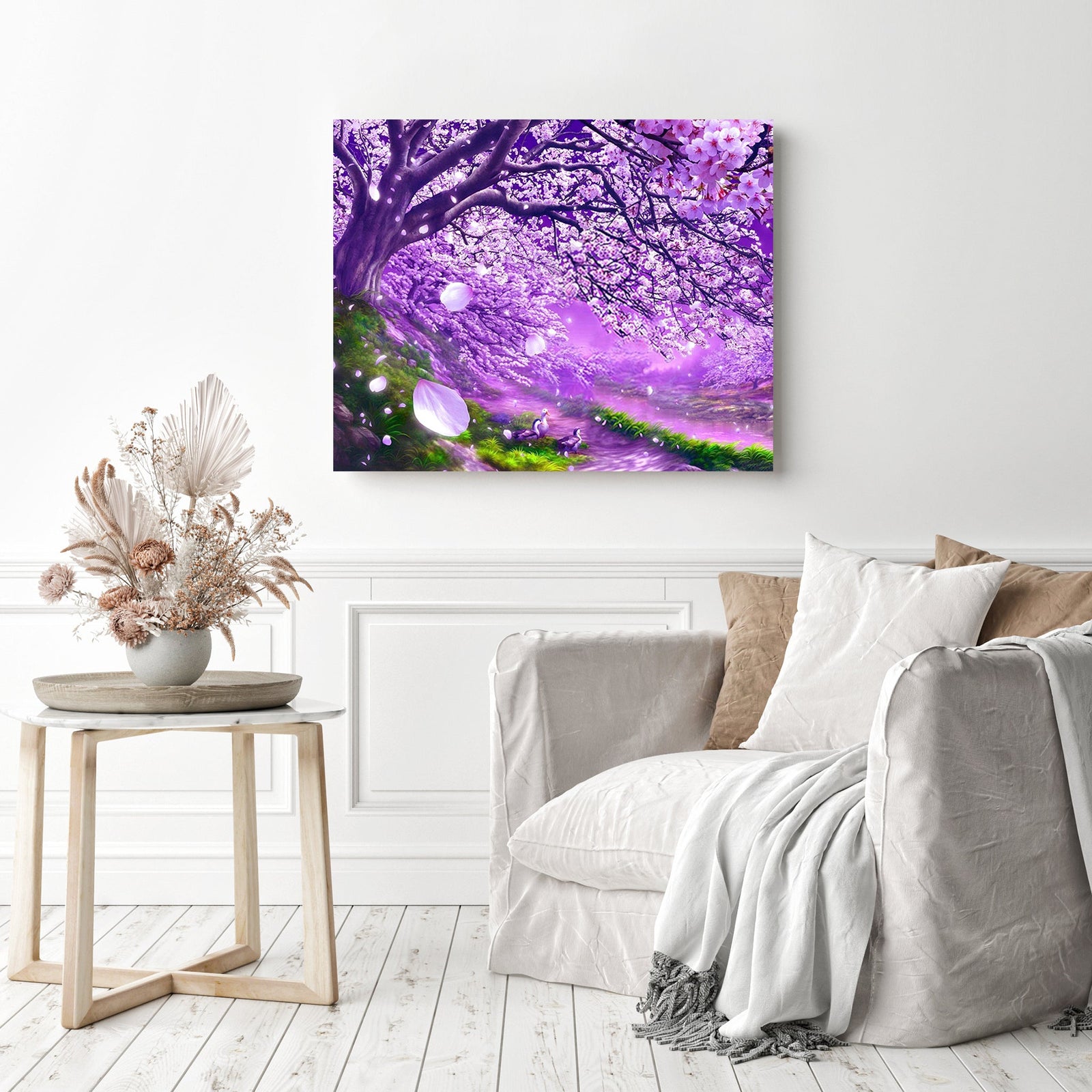 Cherry Tree | Diamond Painting Displayed as Home Decor