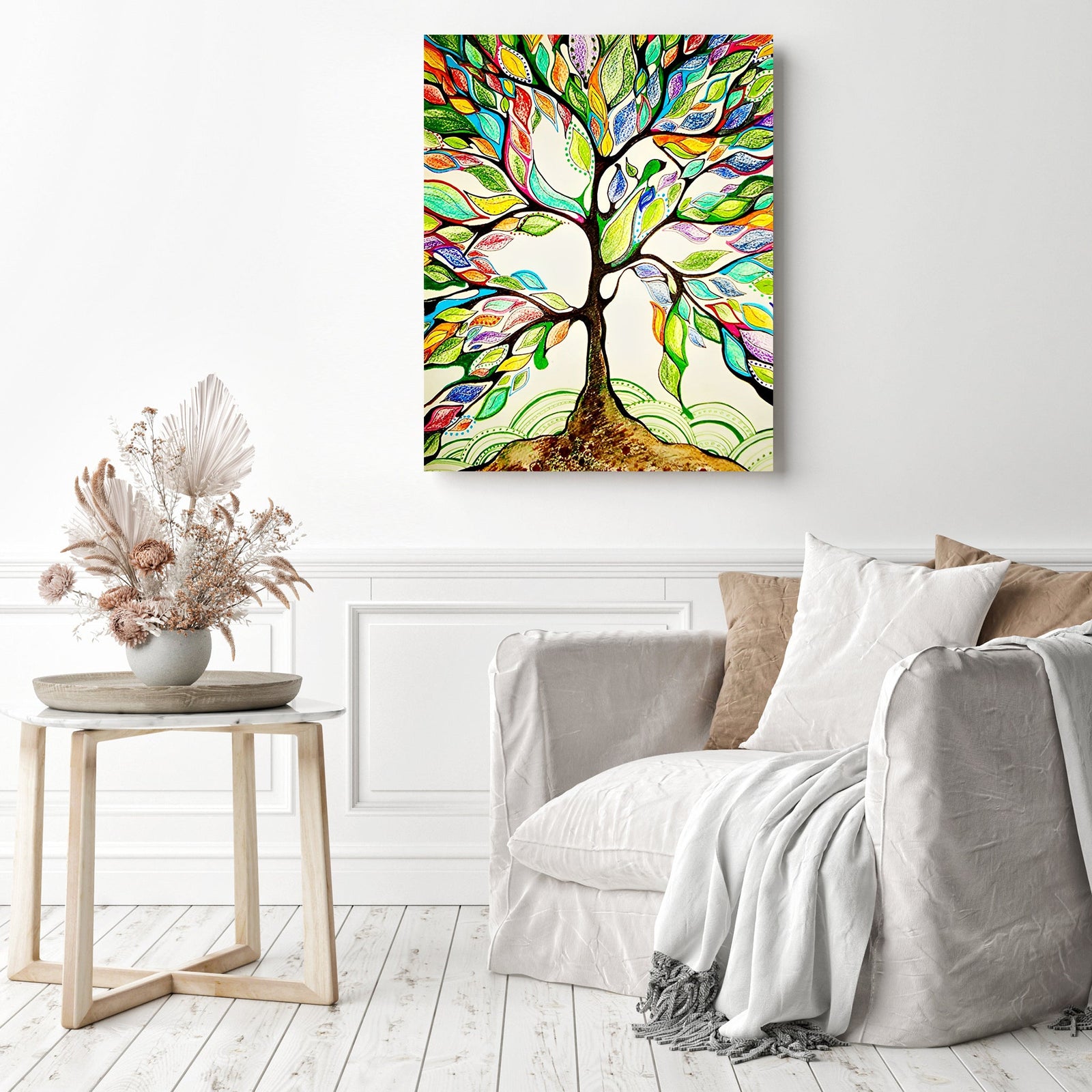 Lucky Tree | Diamond Painting Displayed as Home Decor