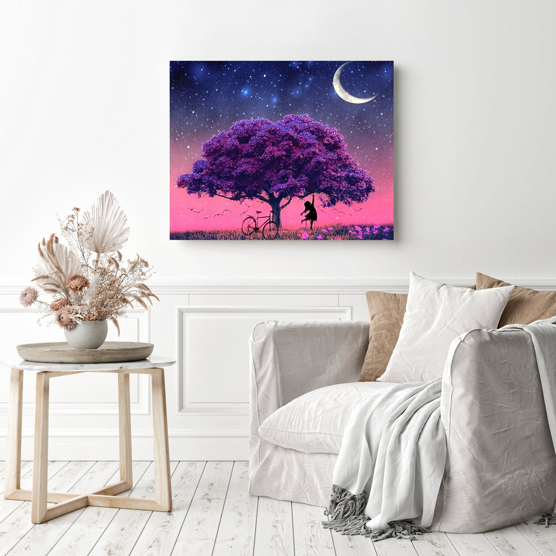 Purple Tree Moon | Diamond Painting