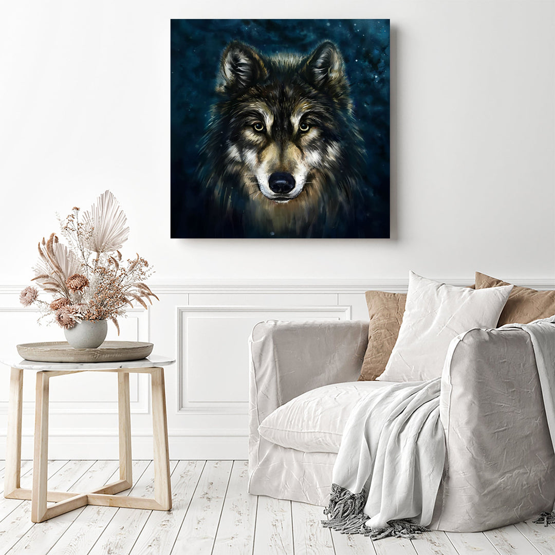 Grey Wolf Close Up | Diamond Painting