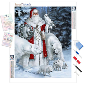 Santa and Bear | Diamond Painting