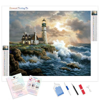 Crashing Waves Lighthouse | Diamond Painting