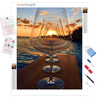 Sunset in a Wine Glass | Diamond Painting