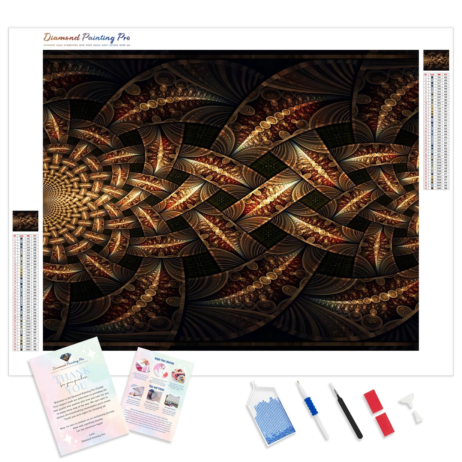 Abstract Links | Diamond Painting Kit - Full Drill - Square or Round Diamonds with AB Drills Option