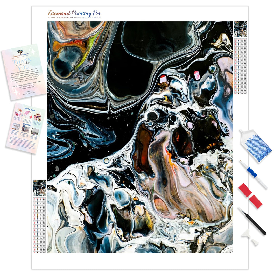 Abstract Liquid Form | Diamond Painting Kit - Full Drill - Square or Round Diamonds with AB Drills Option