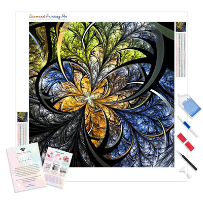 Abstract Forms | Diamond Painting Kit - Full Drill - Square or Round Diamonds with AB Drills Option