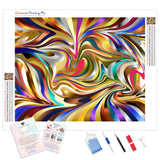 Abstract Metallic Flow | Diamond Painting Kit - Full Drill - Square or Round Diamonds with AB Drills Option