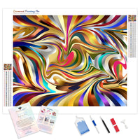 Abstract Metallic Flow | Diamond Painting Kit - Full Drill - Square or Round Diamonds with AB Drills Option