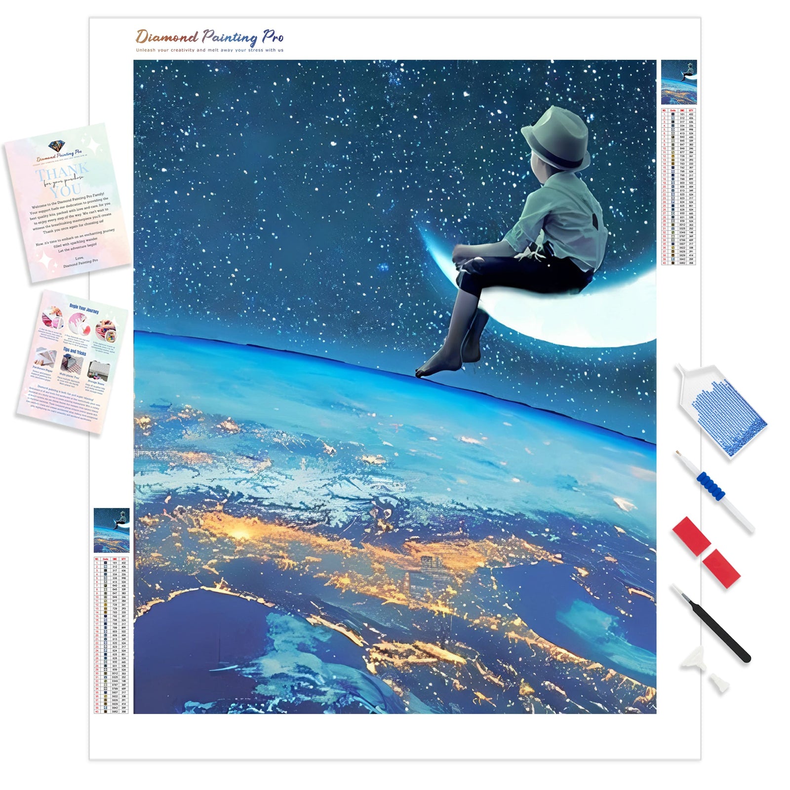 Talking to the Stars | Diamond Painting Kit - Full Drill - Square or Round Diamonds with AB Drills Option