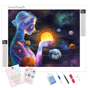 Planets Woman | Diamond Painting