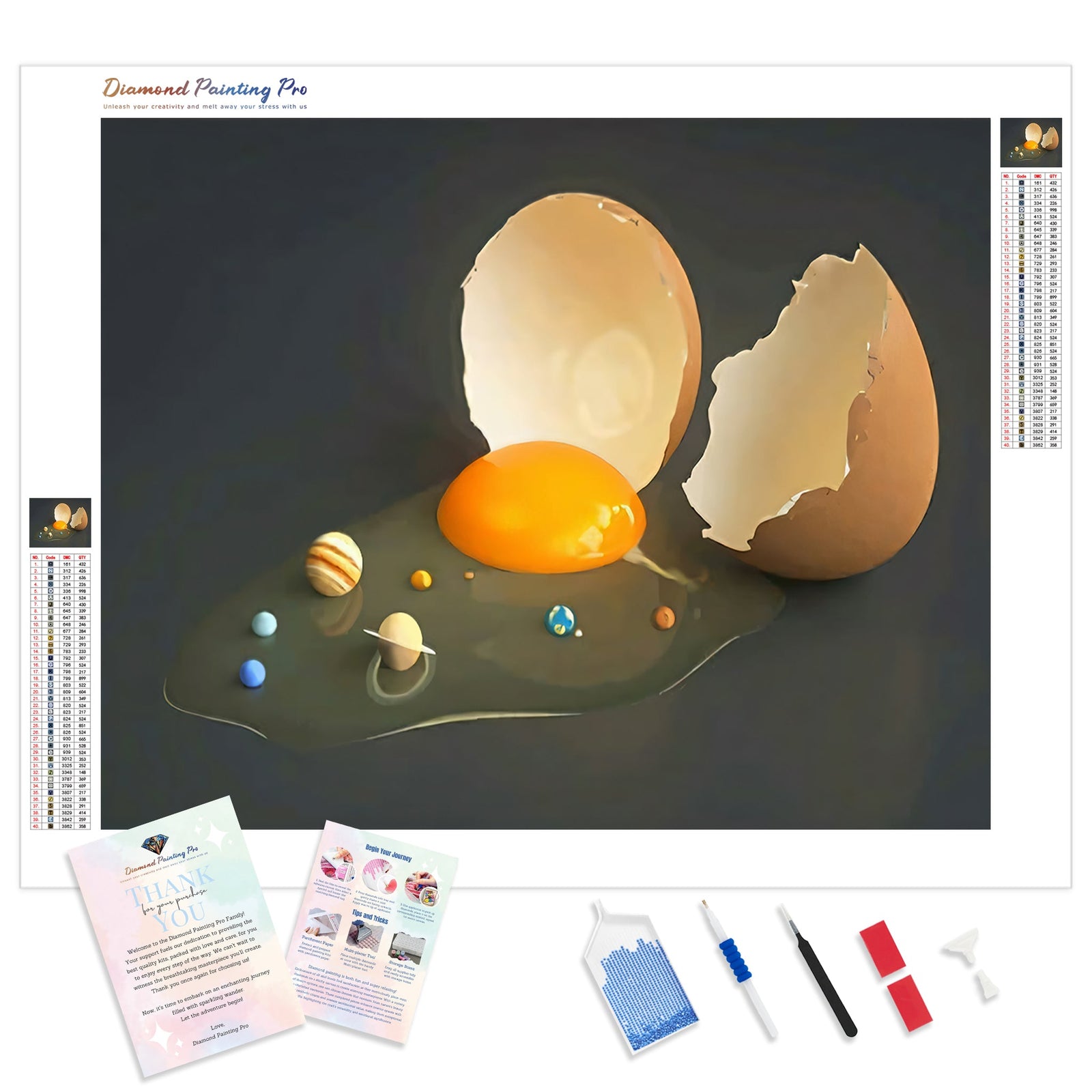 Universe Eggs | Diamond Painting Kit - Full Drill - Square or Round Diamonds with AB Drills Option