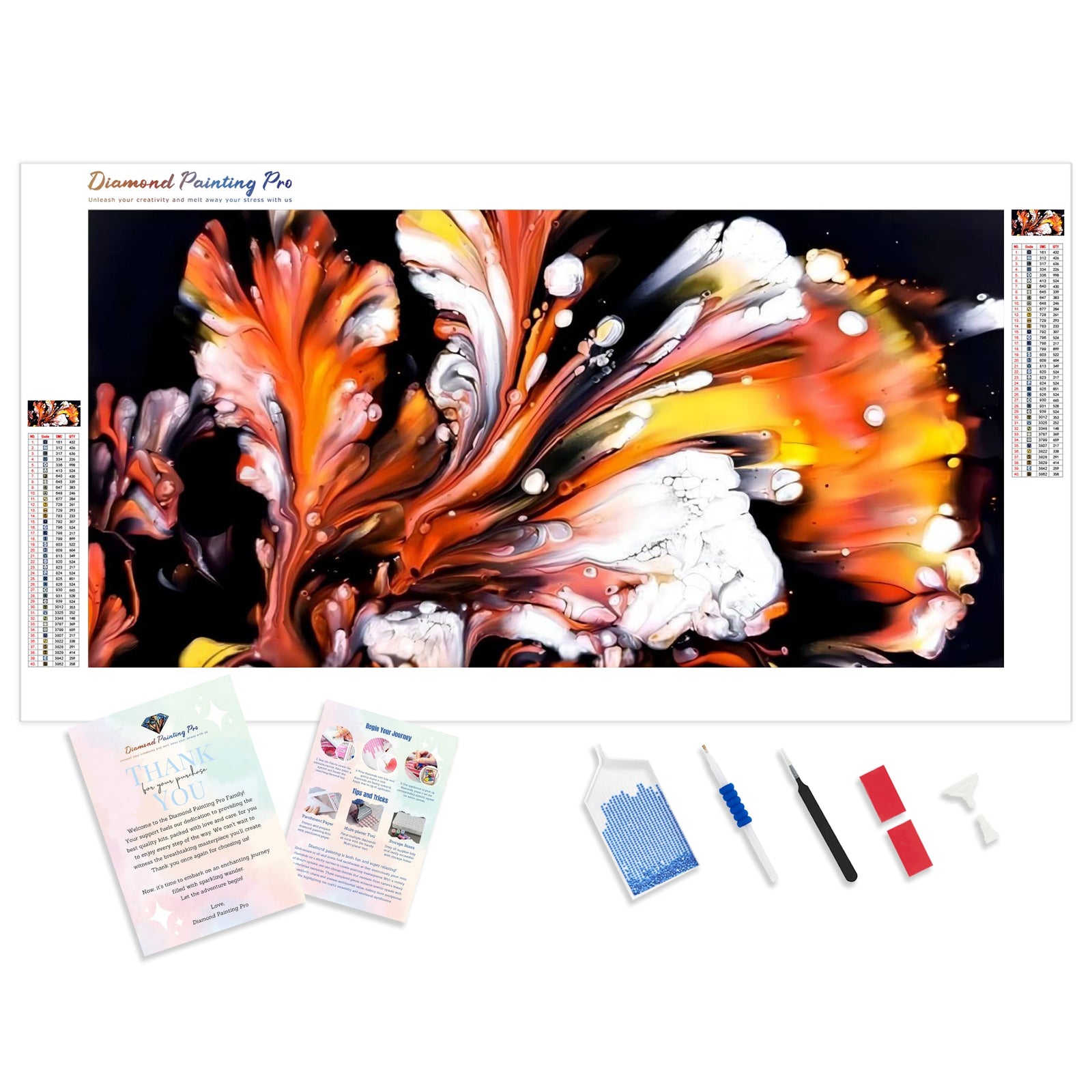 Abstract Shapes | Diamond Painting Kit - Full Drill - Square or Round Diamonds with AB Drills Option