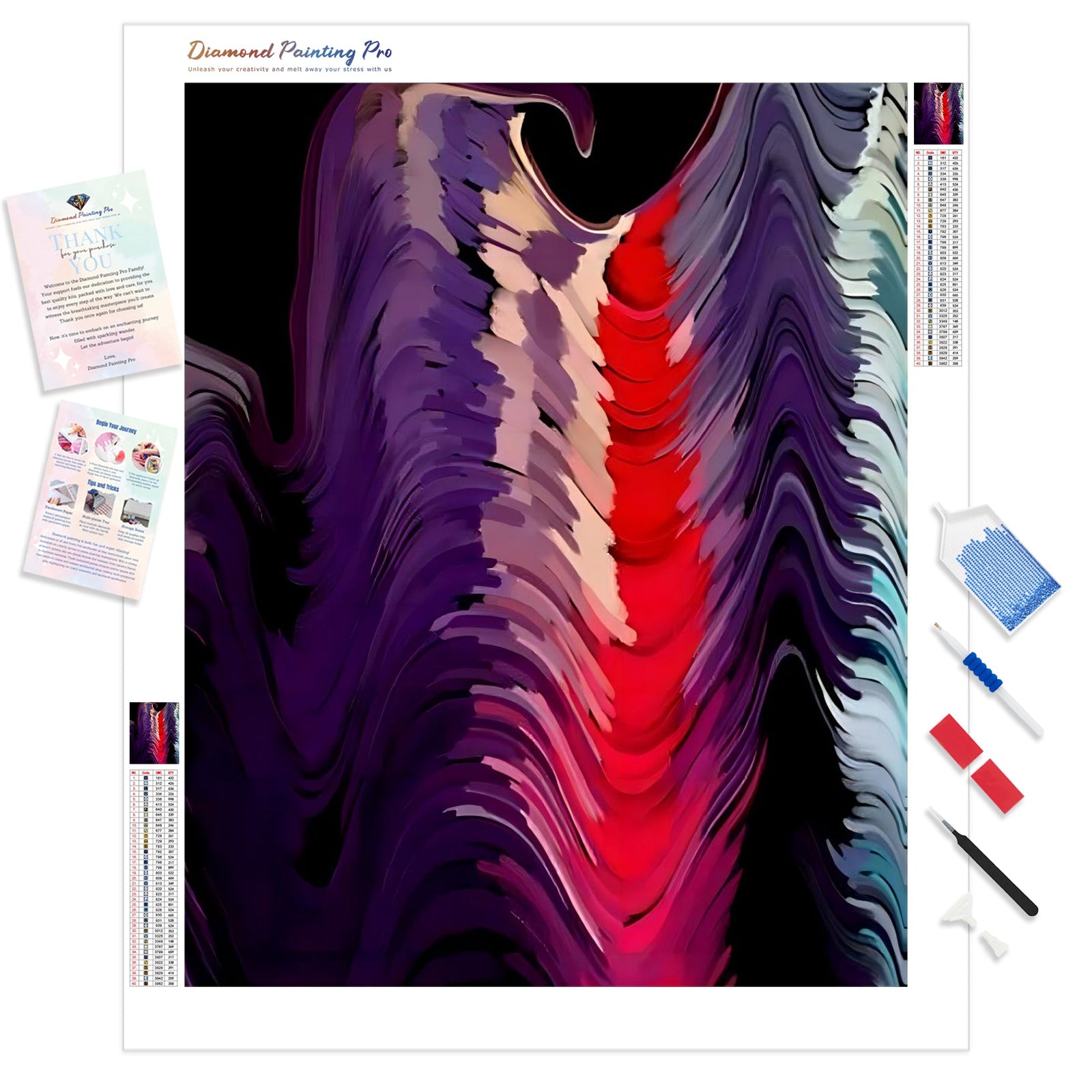 Liquid Abstracts | Diamond Painting Kit - Full Drill - Square or Round Diamonds with AB Drills Option