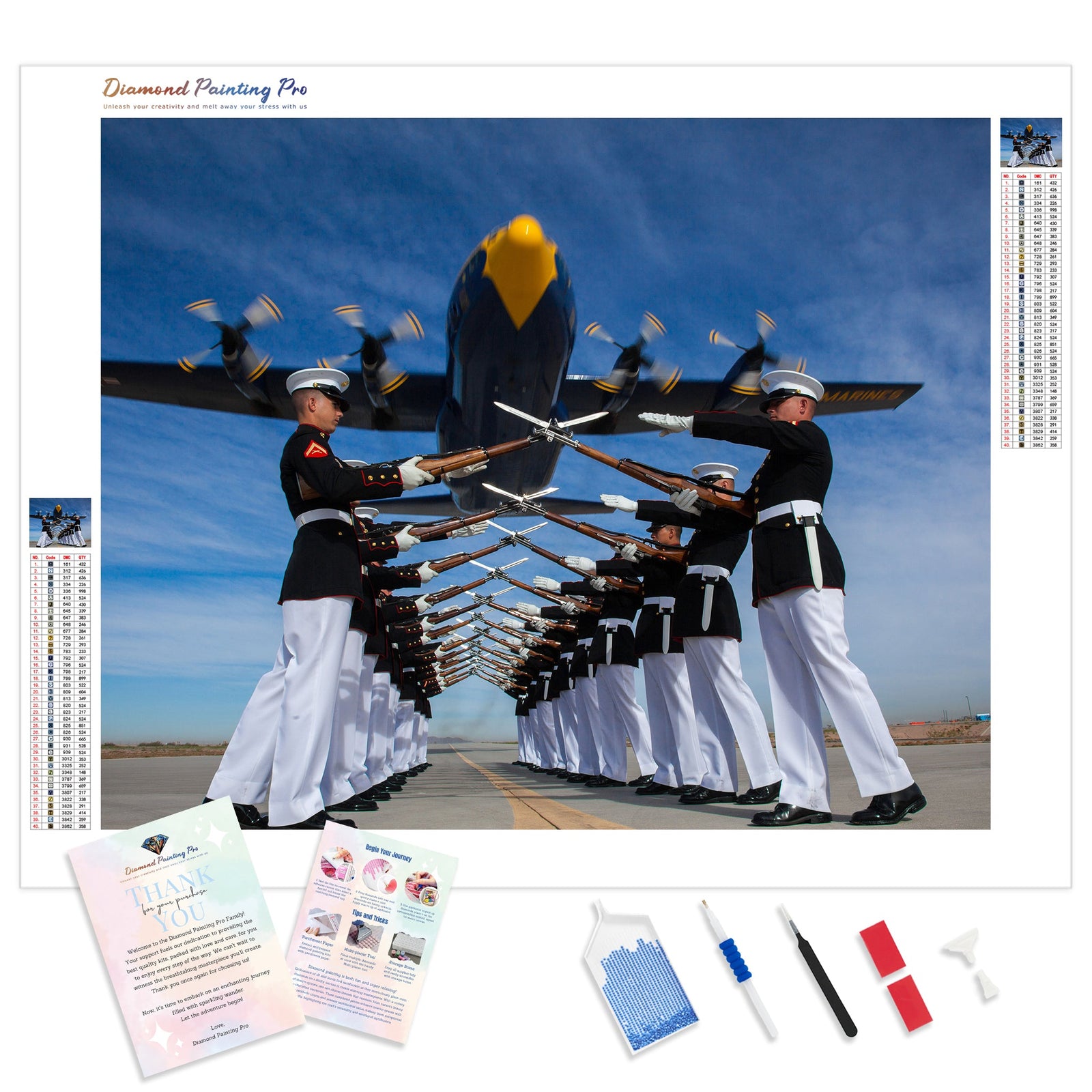 Silent Drill Platoon | Diamond Painting Kit - Full Drill - Square or Round Diamonds with AB Drills Option