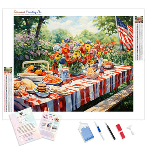 Star-Spangled Picnic Delight | Diamond Painting