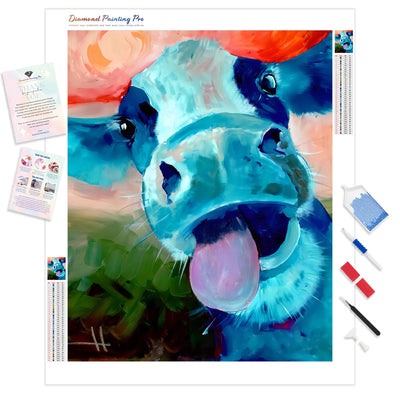 Cute Cow | Diamond Painting Kit - Full Drill - Square or Round Diamonds with AB Drills Option