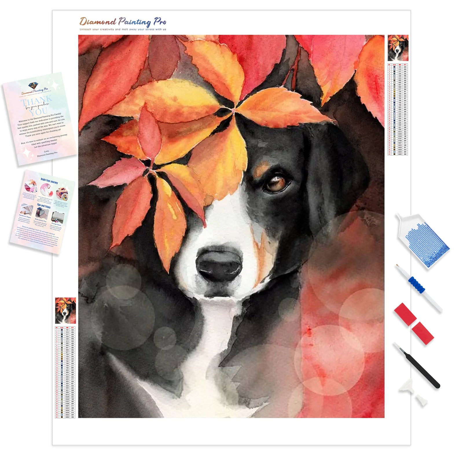 Shy Puppy | Diamond Painting Kit - Full Drill - Square or Round Diamonds with AB Drills Option