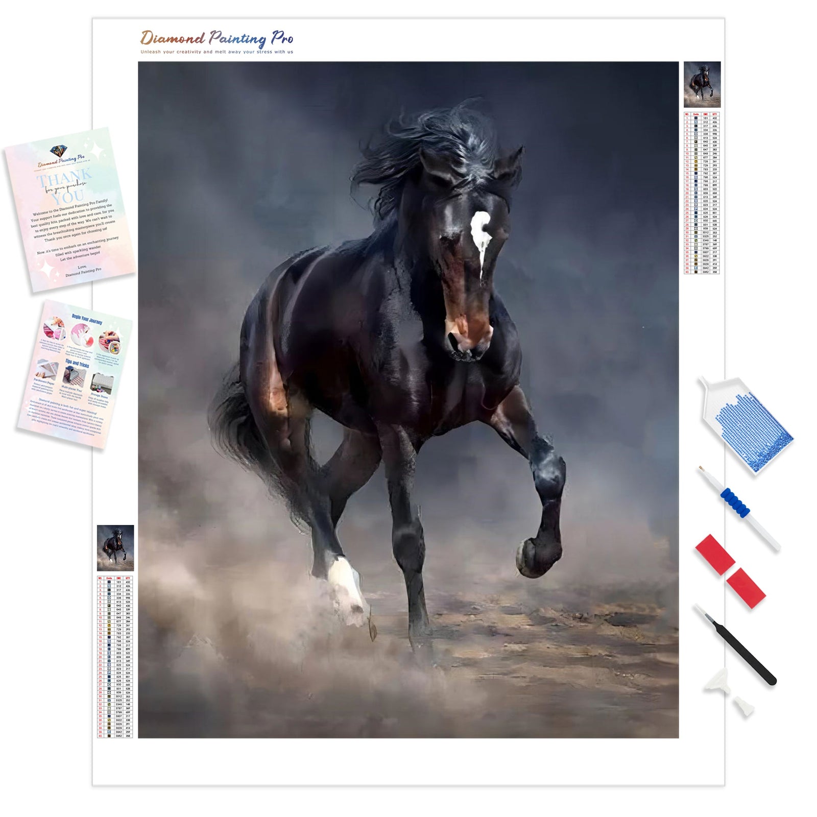 Wild Horse | Diamond Painting Kit - Full Drill - Square or Round Diamonds with AB Drills Option