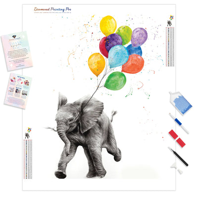 Elephant Freedom | Diamond Painting Kit - Full Drill - Square or Round Diamonds with AB Drills Option