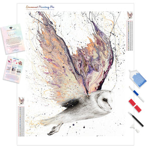 Heart Winged Owl | Diamond Painting