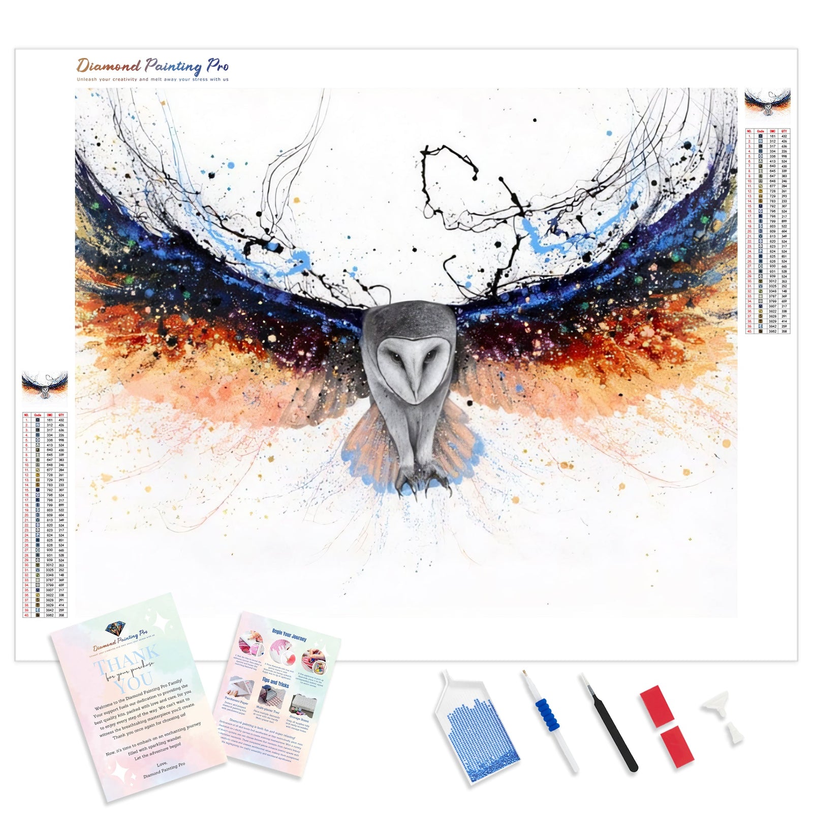 Omnipotent Owl | Diamond Painting Kit - Full Drill - Square or Round Diamonds with AB Drills Option