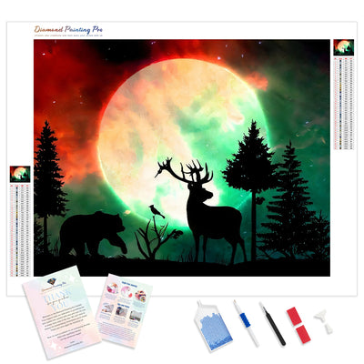 Space Forest | Diamond Painting Kit - Full Drill - Square or Round Diamonds with AB Drills Option