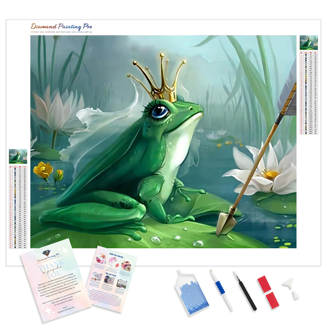 Frog Prince Water | Diamond Painting Kit - Full Drill - Square or Round Diamonds with AB Drills Option