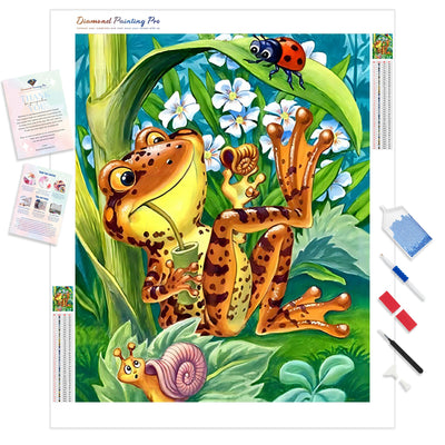 Frog | Diamond Painting Kit - Full Drill - Square or Round Diamonds with AB Drills Option