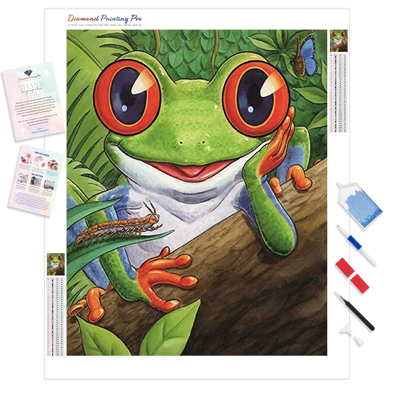 Lovely Frog | Diamond Painting Kit - Full Drill - Square or Round Diamonds with AB Drills Option