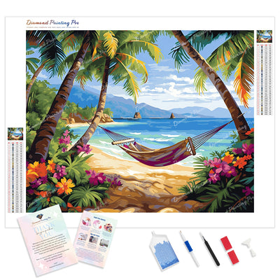 Hammock Retreat in Paradise | Diamond Painting