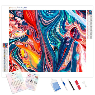 Abstract Color Blend | Diamond Painting Kit - Full Drill - Square or Round Diamonds with AB Drills Option