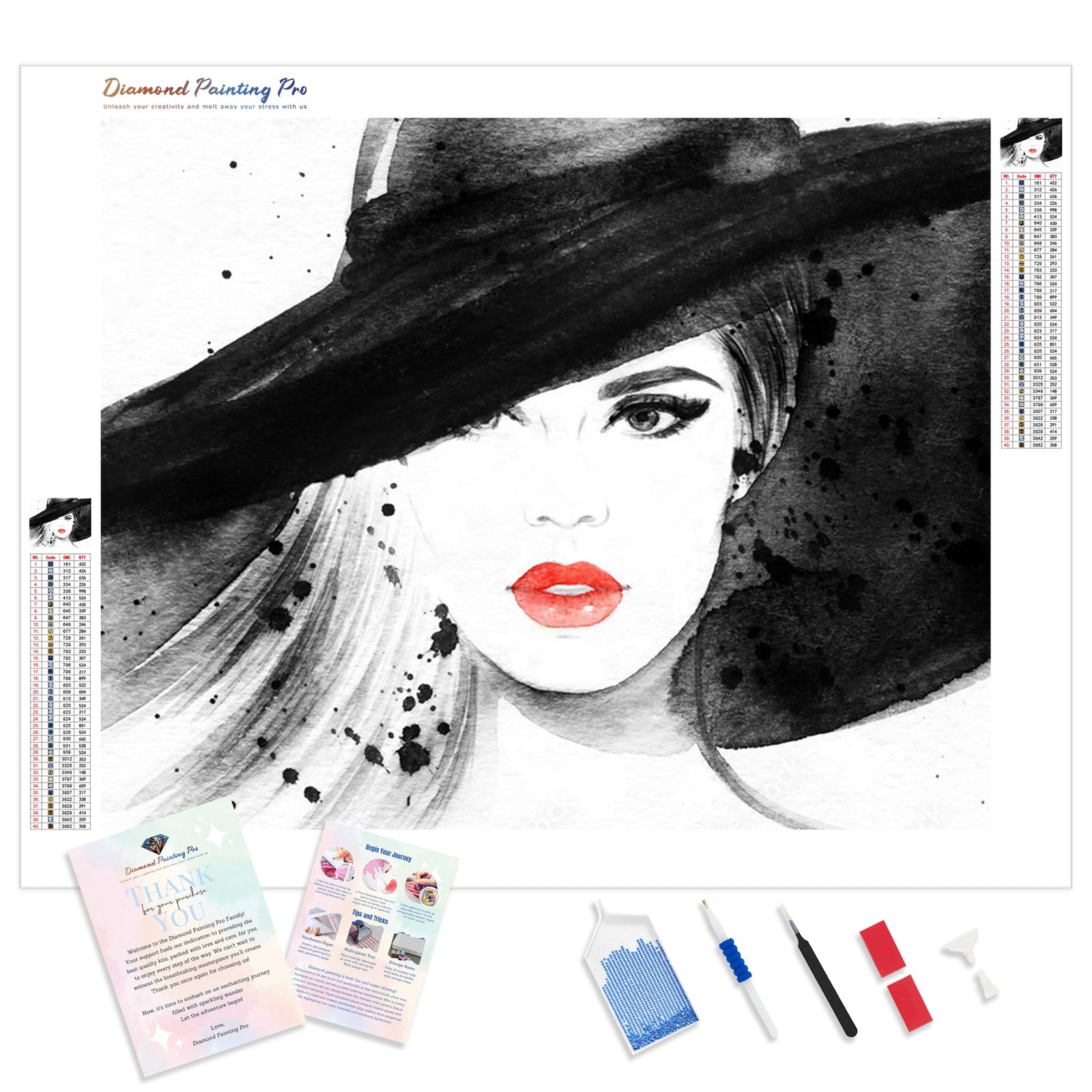 Fashion Icon | Diamond Painting Kit - Full Drill - Square or Round Diamonds with AB Drills Option